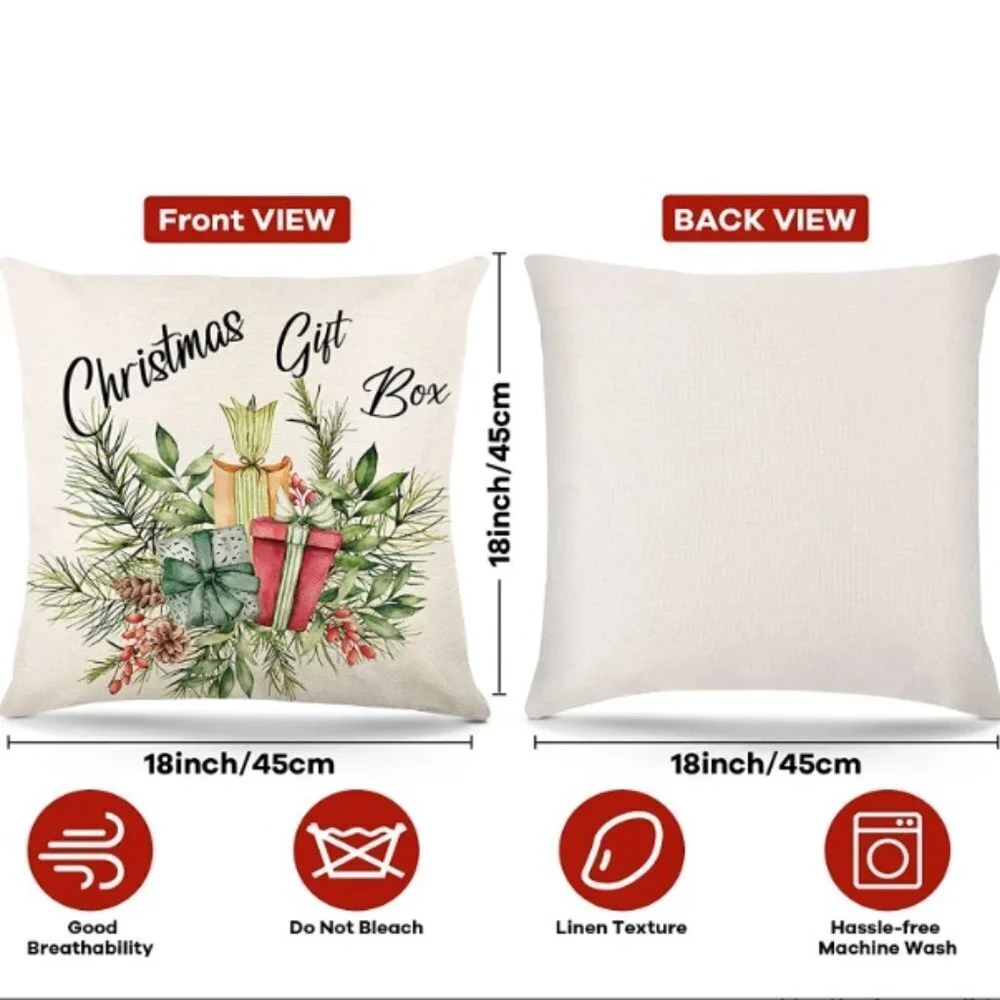 Christmas Pillow Covers 18x18, Farmhouse Christmas Decor